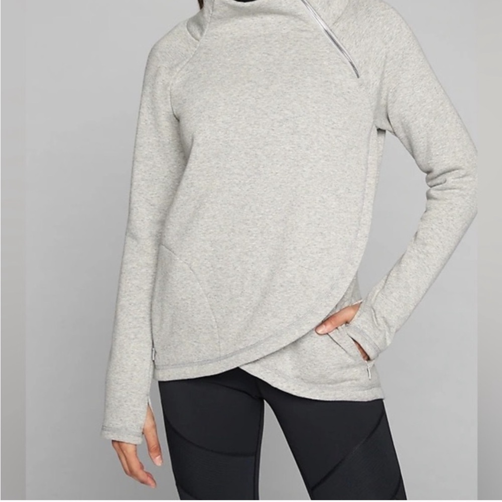 Kyodan Gray Asymmetrical Long Sleeve Sweater